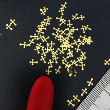 Cross Nail Art Supply Pretty Nail Decals 100pcs Metal Stud Rivet Charms DIY Manicure Crosses Gel Nail Art Decorations
