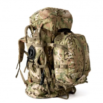 Military ILBE Laser Cut Tactical Backpack 1000D Waterproof With Hydration Pack & Radio Pouch 120L Capacity Camo