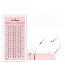 NATUHANA Lashes 2D 3D 4D 5D 6D Long Stem Premade Volume Fans Faux Mink Eyelash Extension Premade Russia Fan Eyelashes for Makeup