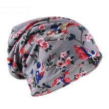 New Style Fashion Spring Autumn Adult Women Warm Beanies Skullies Scarf Double Used Beauty Brand Casual Floral Hat Out Door Bone