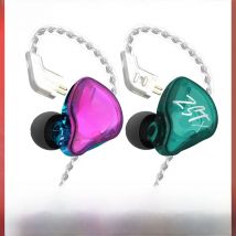 KZ ZST X 1BA+1DD In-Ear Earphones Hybrid Unit HIFI Bass Headset Sports DJ Earbud With Silver-plated Cable Earphones For ZSTX ZSN