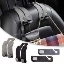 SEAMETAL Car Seat Back Hook Luxury Suede Headrest Hanging Hook 20KG Load-Bearing Universal Backseat Storage Hook for Purse Bag