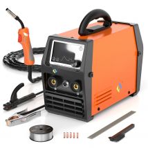 HITBOX HIM200 Multi-Process Welder 220V ISO17637 Certified TIG Lift/MMA/MIG Gas-Gasless 3in1 Euro Torch Connector Energy Saving