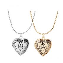 SUTEYI Photo Frame Memory Locket Necklace Gold Silver Color Pendant Pet Cat Dog Paw Footprint Necklace Mother's Day Gift Jewelry