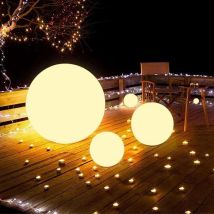 LED Ball Light Solar Lamp Outdoor Lawn Lamp Luminous Ball Pool Bedroom Table Party Garden Lighting Remote Control Waterproof