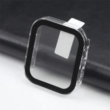 Glass+Case For Apple Watch 42 46mm 45mm 41mm 49mm 44mm 40mm straight edge Screen Protector Cover Case iWatch SE 6 7 8 9 10 Ultra
