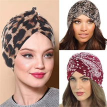 2021 New Crinkle Soft Stretchy Africa Hijab Caps Muslim Wrap Head Turban India Hat Flowers Headtie Chemo Bonnet Ready To Wear