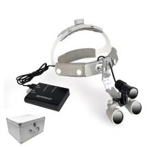 3.5X 420 mm Dental Loupes Binocular Magnifier Headband Surgery Medical Loupe with Professional 5W Headlight Metal Box f Denstiry
