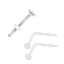 1Pc 0.8-2.4mm Nose Retainer Pyrex Glass Ear Plugs Tunnel Ear Spiral Taper Cartilage Earring GauNose Retainer