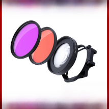 16X Macro Waterproof Filter for GoPro 11 10 9 8 Black Original Submersible Fuchsia Filter + Lens Cap + Action Camera Accessory