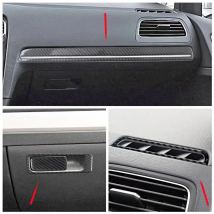 Car Co-Pilot Dashboard Glove Box Air Outlet Modification Cover Trim Strips Stickers For Volkswagen Golf 7 Interior Accessories