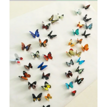 1Set/19pcs Home stereo Butterfly Stickers,Butterfly,Exclusive wall decoration stickers