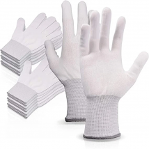 EHDIS 5/10/20/50 Pairs Work Gloves Vinyl Car Wrapping Finger Protector Nylon Anti-Static Hands Cover Household Window Tint Tools