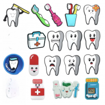 Teeth Shoe Charms for Crocs Accessories Dentist Kids Clogs Pins Boy Badge Men Jeans Women Decorations Buckle Shoes Accessories