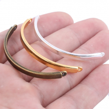 10pcs gold plated metal bracelet side bars diy bracelets bangle curves for jewelry making