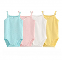 Baby One-Pieces Bodysuits for Newborn Girls Kids Cotton Sleeveless Rompers Toddlers Summer Playsuits White Clothes Outfit 2023