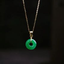 Natural Green Jade 1315mm Beads Pendant Necklace Charm Jewellery Fashion Accessories Hand-Carved Man Luck Amulet Gifts