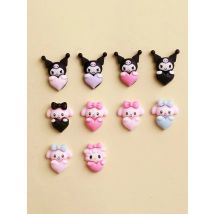 10/20Pcs Sanrio Kuromi My Melody Kawaii Nail Tips Charms Ornament Handmade Diy Anime Cartoon Nail Accessory Cute Gift for Girls