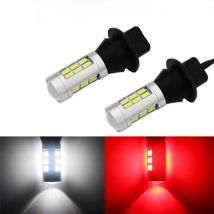 Dual-Color White & Red 7440 W21W T20 Car LED T25 3156 Bulbs 1156 P21W 7506 For Backup Reverse Light & Rear Fog/4th Brake Light