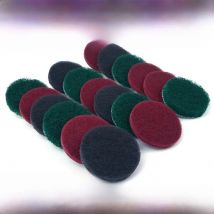 15PCS 2 Inch(50mm) Round Hook&Loop Industrial Scouring Pads Heavy Duty 240#/400#/1000# Nylon Polishing Pad for Kitchen Cleaning