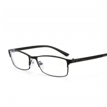 -1 -1.25 -1.5 -1.75 -2 -2.25 -2.5  -3 -3.5 -4 Finished Myopia Glasses Square Full Frame Anti Blue Light Metal Reading Eyewear