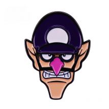 Waluigi Pop-Culture Enamel Lapel Pin Brooch for Men Women Super-Mario Decor Metallic Breastpin Badge Cartoon Fashion Jewelry