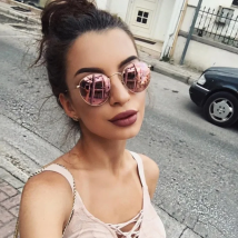 New Brand Designer Vintage Oval Sunglasses Woman Retro Clear Lens Eyewear Round Sun Glasses For Female Ladies Oculos De Sol