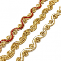 13 Meters Gold Braided Lace For Women Dress Diy Clothes Trims Sewing Apparel Accessories 1.1cm-1.2cm wide