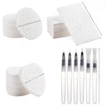 26/36Pcs 3D Drawing Magic Canvas Sponge with Water Brush DIY Art Foam Texture Painting Paper Kids Birthday Party Christmas Gifts