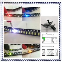 100pcs 1206 SMD LED White Moore Red Light Outdoor Blue Yellow Green Orange Warm Pink Purple Uv Diode Assortment Kit Emitting