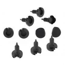 10Pcs Door Panel Trim Clips For Land Rover Discovery 1 & 2 Freelander Range Rover P38 MWC9134 Black Plastic Fasteners