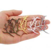 GraceAngie 30PCS Copper Suspension Tree Branch Handmade Crafts Holes Charms Hanging Jewelry Finding Accessory  52*23*3mm