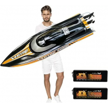 Big Boat 31.5 inch (About 80.0 cm) Large Remote Control Speed Boat for Adults Brushless Motor 70 km/h 5200mAh Dual Battery Power