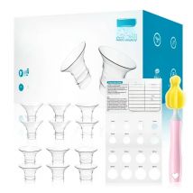 MAMIJOY Silicone Flange Inserts for Breast Pumps Electric Breast Pumps Nipple Tunnel Narrow Connector 13/15/17/19/21/24mm Flange