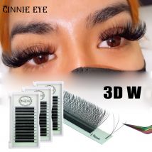 Cilios 3D W Wimpernverlängerungszubehör, 4D W Y-förmige Wimperncluster, vorgefertigte Volumenfächer, natürlicher Nerz, individuelle Bündel, Locken C/D