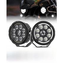 BraveWAY LED Spot Light for Motorcycle ADV GS Off-Road Truck UTV Yellow Fog Lights/ Work Light / Driving Lamps /Headlight