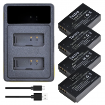 LP-E12 Battery+Dual Charger for Canon EOS-M,EOS M2,M10,EOS M50,EOS M50 Mark II,EOS M100,M200,SX70 HS,Rebel SL1 Digital Cameras