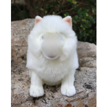 28cm Lifelike Samoyed Stuffed Toys Cute Realistic White Dog Plush Toy Puppy Plush Animals Toy Birthday Christmas Gifts