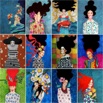 RUOPOTY 60x75cm Painting By Numbers Kits Long Hair Cool Girl Figure Oil Paints Acrylic Cnavas Home Bedroom Wall Artcraft Picture