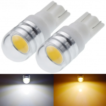 2 x T10 W5W LED Bulb Warm White 6V 6.3V 6 Volt 12V Classic Car Interior Side Wedge Light Scooter Moto Pinball Game Machine Lamp