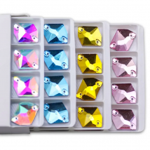 All Size All Color AB Sew on Rhinestone Glass Crystal Cosmic Sew on Stone Flatback Botton For Weding Dress Decoration