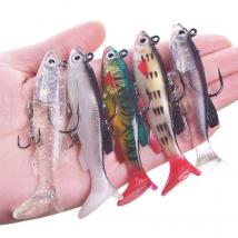 1Pcs Jig Head Hook Silicone Soft Bait 7.5cm 12g Body Wobblers  Fishing Lure Artificial Tail Swimbait for Bass Pike Minnow Tackle
