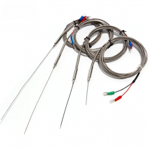 LJXH 1mm Diameter Probe K-Type Thermocouple 2-wires Temperature Sensors 2-Terminals 1m/2m/3m/4m/5m Thermocouple