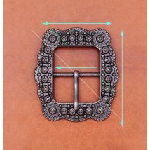 Sturdy Heavy Duty Men Huge Wide Western Cowboy Flower Center Bar Leathercraft Jeans Belt Buckle Hardware Replacement Fit 38mm