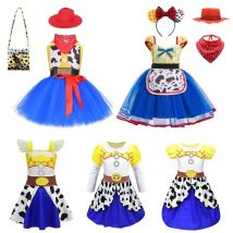 Infant Christmas Jessie Dress New Year Toy Story Costume Girls Tutu Dress 1 2 3 4 5 6 Years Old Baby Girl Birthday Party Dress