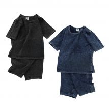 Baby boy summer fashion clothes set toddler kids shorts sets cotton denim outfit sets short sleeve t-shirt top pants casual wear