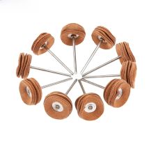 DRELD 10Pcs 25mm Leather Polishing Buffing Wheels for Dremel Accessories Rotary Tools 2.35mm Shank Jewellery Polishing Tools