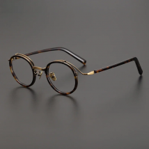 Vintage Acetate Glasses Frame Men Round Luxury Designer Handmade High Quality Eyeglasses Frame Women Retro Korean Brand Eyewear
