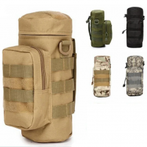 Tactical Molle Zipper Camo Water Bottle Pouches Small Mess Pouch Nylon Waterproof Waist Bag Outdoor Travel Sports Bottle Pouch