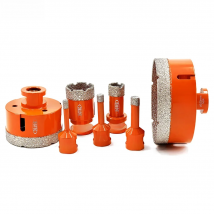 BGTEC 1pc Drill Core Bits 6-100mm Porcelain Ceramic Tile Granite Marble Drilling Crown M14 or 5/8-11 Thread Hole Saw Cutter